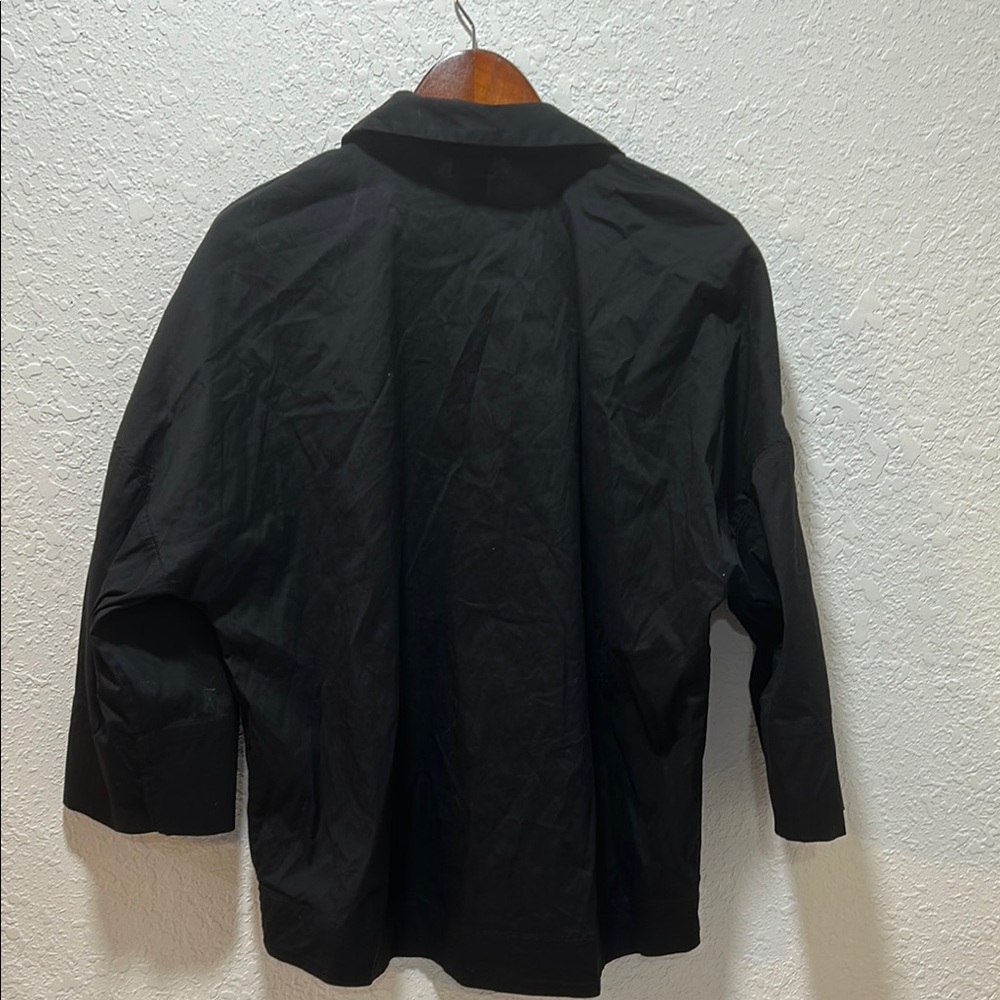 Chico’s  black blouse size 2 -u.s 12/14 GUC.. - Picture 8 of 11